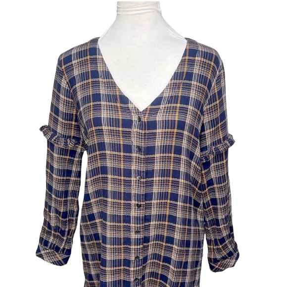 Madewell Plaid Button Up Dress - Picture 3 of 7